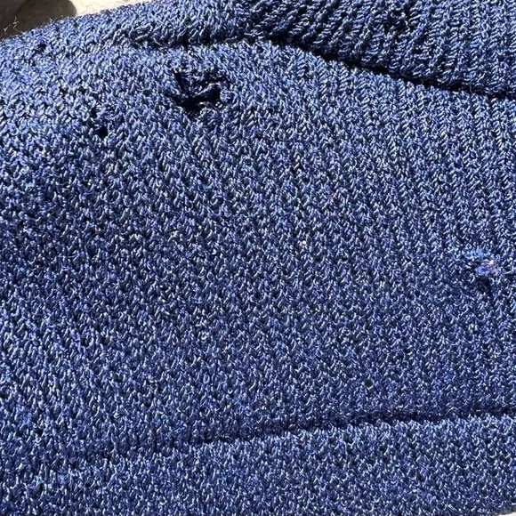 Vintage St. John for Saks embellished knit sweater Dress Navy Women's Sz 8 USA - Picture 6 of 15
